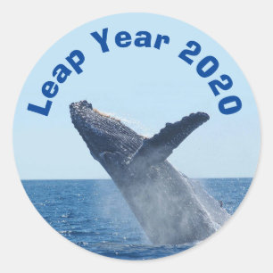 Pegatina Redonda Año Salto 2020