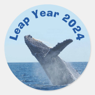 Pegatina Redonda Año Salto 2024