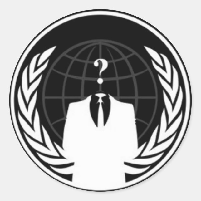 Pegatina Redonda Anonimia (Anverso)