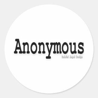 Pegatina Redonda Anonymous