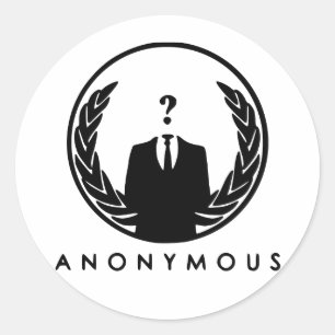 Pegatina Redonda Anonymous Logo