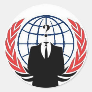 Pegatina Redonda #anonymous ops