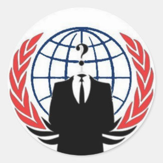 Pegatina Redonda #anonymous ops