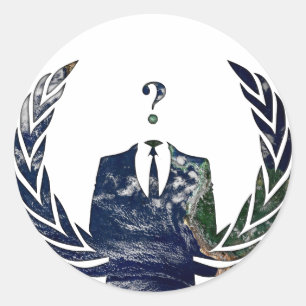 Pegatina Redonda Anonymous Worldwide