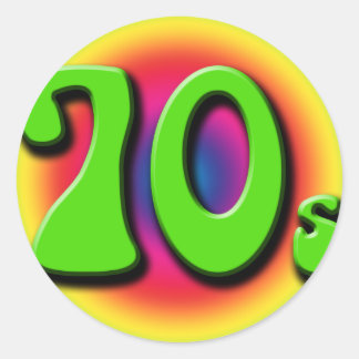 Pegatina Redonda Años 70