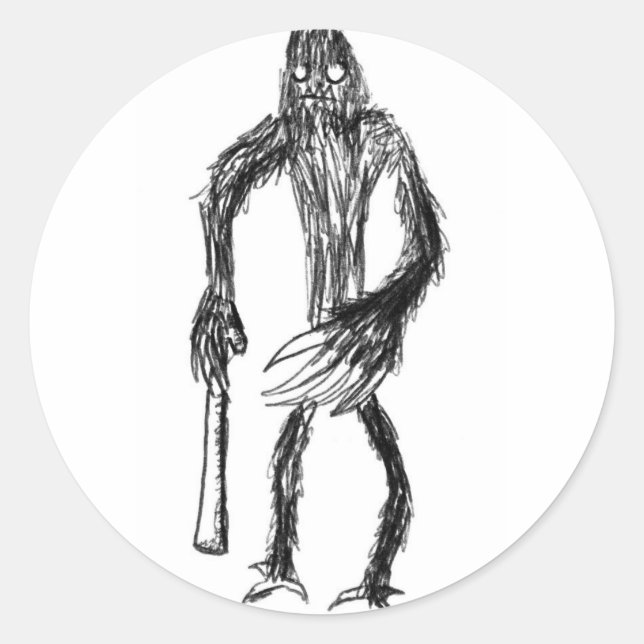 Pegatina Redonda Años de otoño de Yeti (Anverso)