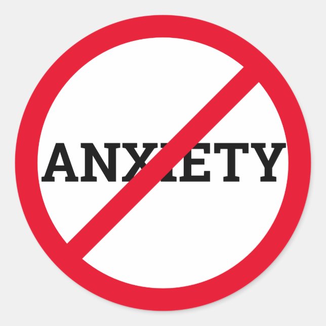 Pegatina Redonda Ansiedad (Anverso)