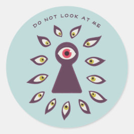 Pegatina Redonda Ansiedad paranoide Ansiedad Keyhole