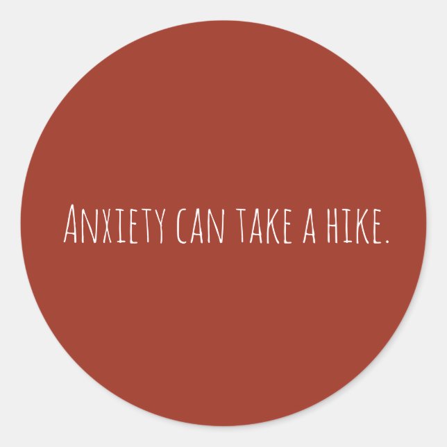 Pegatina Redonda Ansiedad personalizado Salud Mental (Anverso)