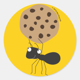Pegatina Redonda Ant con Pegatinas de Cookie