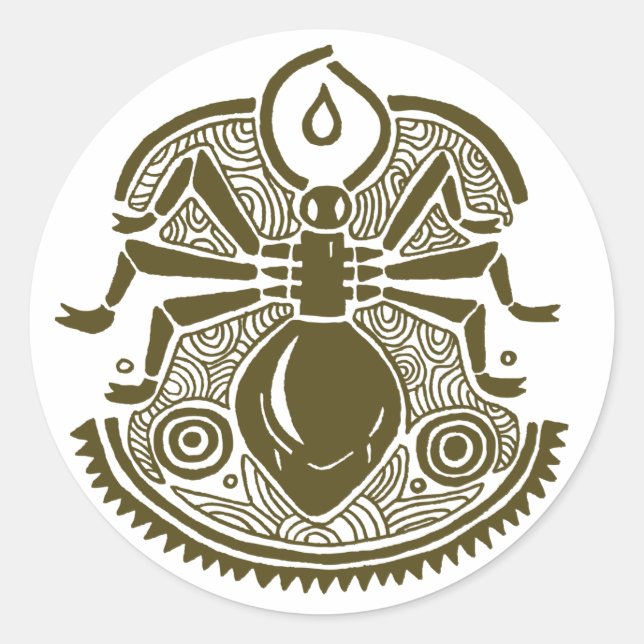 Pegatina Redonda Ant Totem (Anverso)