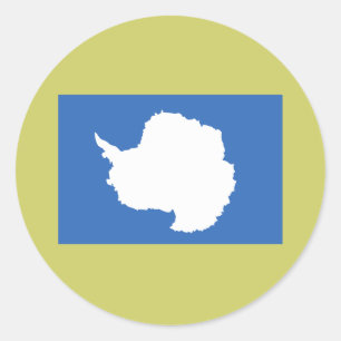 Pegatina Redonda Antártida