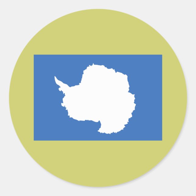 Pegatina Redonda Antártida (Anverso)