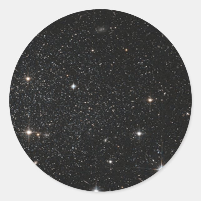 Pegatina Redonda Antecedentes - Cielo nocturno y estrellas (Anverso)