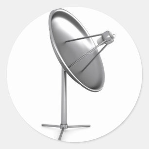 Pegatina Redonda Antena parabólica