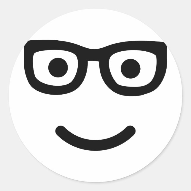 Pegatina Redonda Anteojos frios (Anverso)