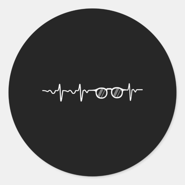 Pegatina Redonda Anteojos Para Un Estudiante De Optometría (Anverso)