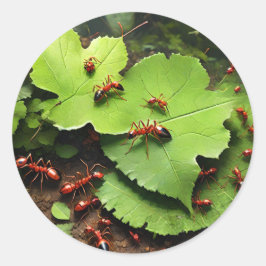 Pegatina Redonda Anteojos rojos