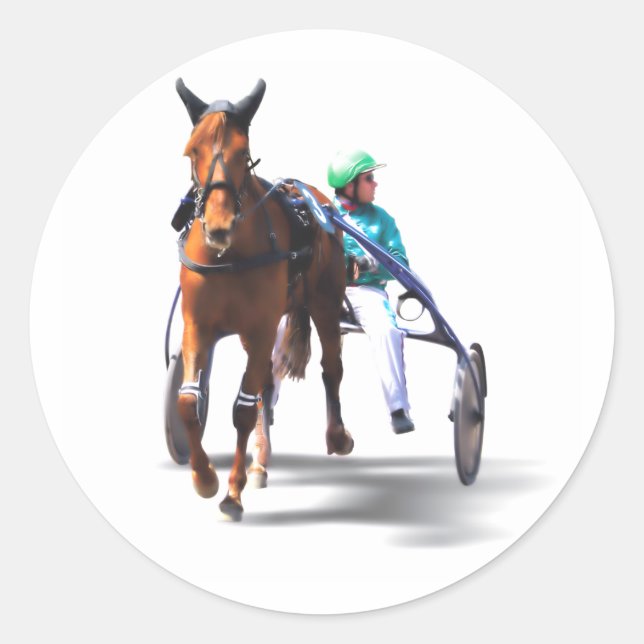 Pegatina Redonda Antes de la carrera (Anverso)