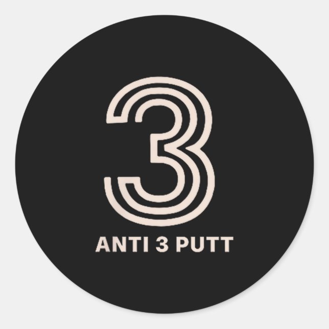 Pegatina Redonda Anti 3 Putt  (Anverso)