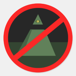 Pegatina Redonda Anti Allseeing Eye Sticker