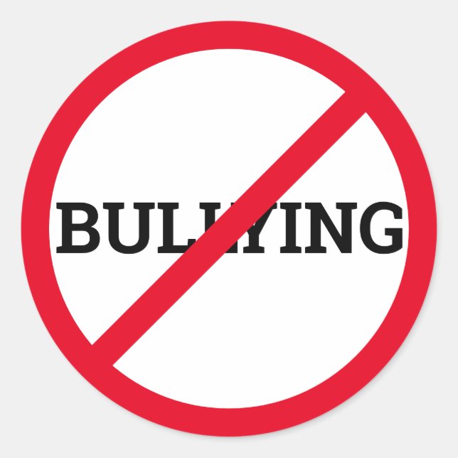Pegatina Redonda Anti bullying (Anverso)