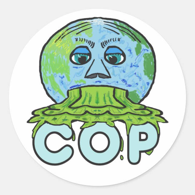 Pegatina Redonda Anti-COP (Anverso)