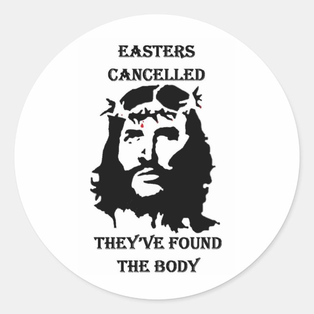 Pegatina Redonda anti Easter (Anverso)