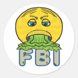 Pegatina Redonda Anti-FBI