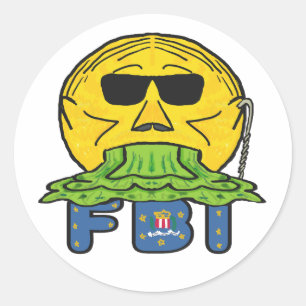 Pegatina Redonda Anti-FBI