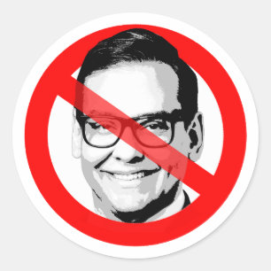 Pegatina Redonda Anti George Santos cruzó la cara