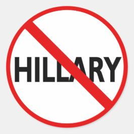 Pegatina Redonda Anti Hillary