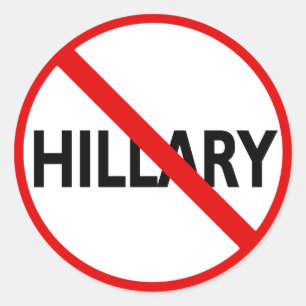 Pegatina Redonda Anti Hillary