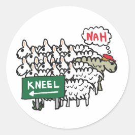 Pegatina Redonda Anti Kneeling