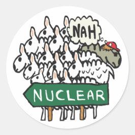 Pegatina Redonda Anti-Nuclear