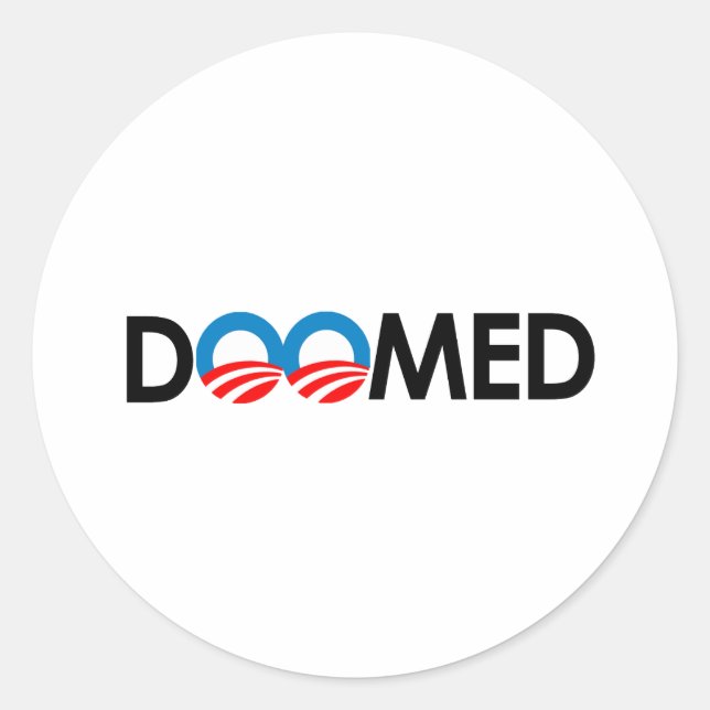 Pegatina Redonda ANTI-OBAMA - DOOMED BLACK-.png (Anverso)