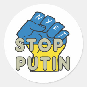 Pegatina Redonda Anti Putin