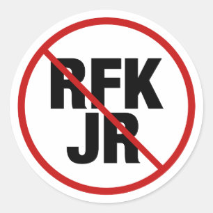 Pegatina Redonda Anti RFK Jr. Robert F. Kennedy Política