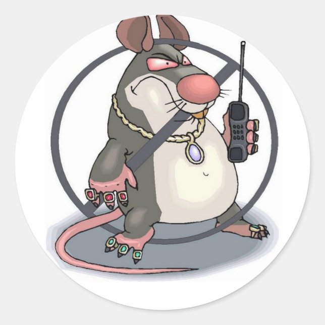 Pegatina Redonda Anti-Snitch (Anverso)