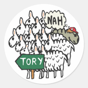 Pegatina Redonda Anti Tory