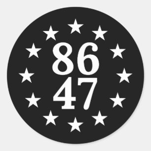 Pegatina Redonda Anti Trump 8647