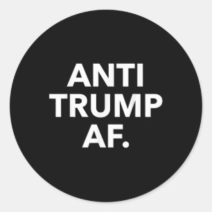 Pegatina Redonda Anti Trump Af