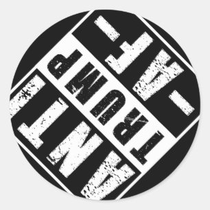 Pegatina Redonda Anti Trump Af Shirt Audaz Humor político liberal P
