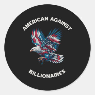 Pegatina Redonda Anti-trump Anti-billonario norteamericano