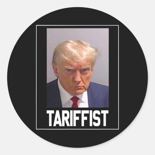 Pegatina Redonda Anti Trump Tariffist (Anverso)