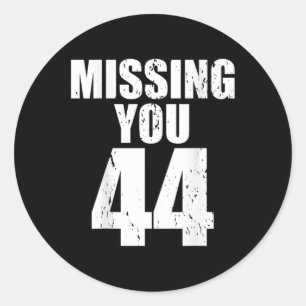 Pegatina Redonda Anti Trump Te Extraño 44 Pro Obama Diseño