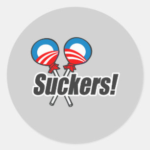 Pegatina Redonda AnticorObama "Bumpersticker" - Suckers 2