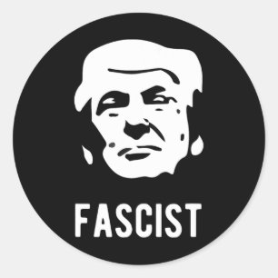 Pegatina Redonda Anticorrupción fascista
