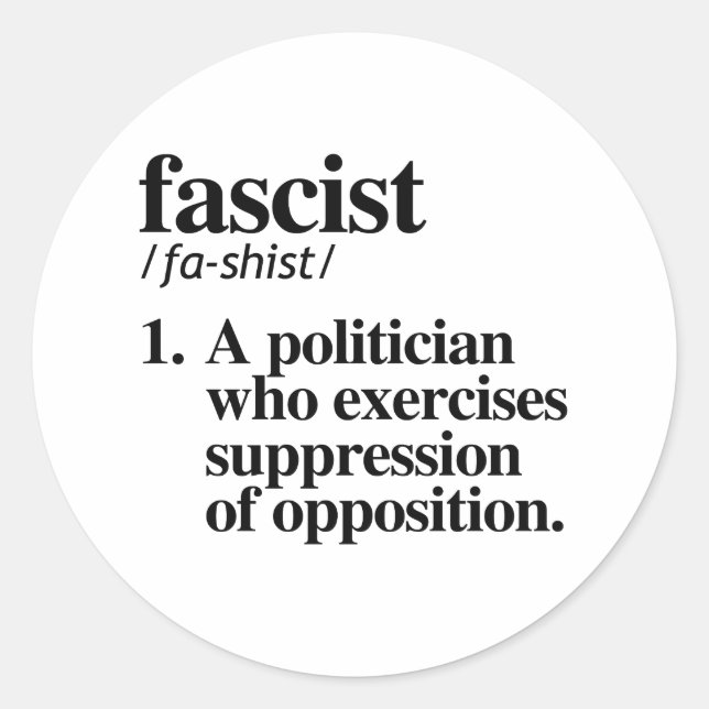 Pegatina Redonda Antifascismo (Anverso)