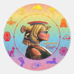 Pegatina Redonda Antiguo Egipto
